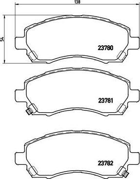 Brembo P 78 009 - Kit de plaquettes de frein, frein à disque cwaw.fr