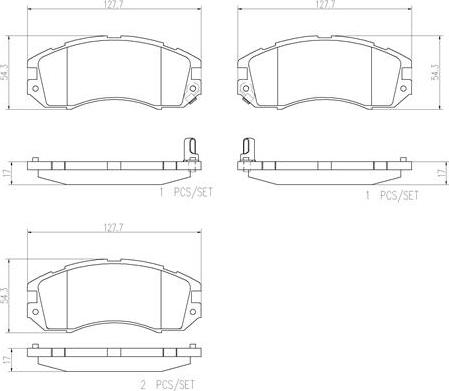 Brembo P78004N - Kit de plaquettes de frein, frein à disque cwaw.fr