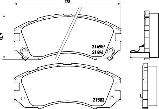 Brembo P 78 004 - Kit de plaquettes de frein, frein à disque cwaw.fr