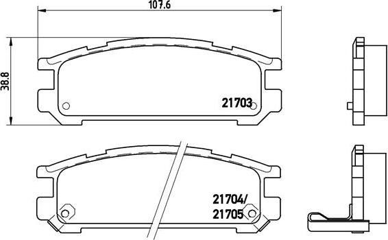 Brembo P 78 005 - Kit de plaquettes de frein, frein à disque cwaw.fr