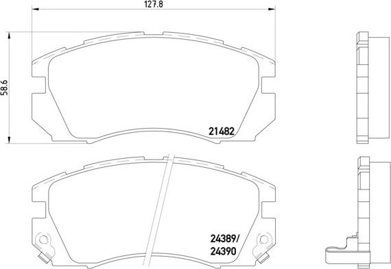 Brembo P 78 007 - Kit de plaquettes de frein, frein à disque cwaw.fr