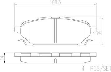 Brembo P78014N - Kit de plaquettes de frein, frein à disque cwaw.fr