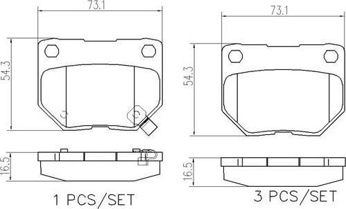 Brembo P78016N - Kit de plaquettes de frein, frein à disque cwaw.fr