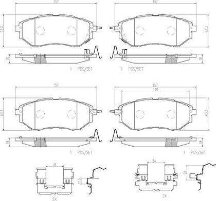 Brembo P78017N - Kit de plaquettes de frein, frein à disque cwaw.fr