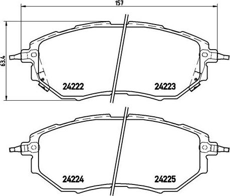 Brembo P 78 017 - Kit de plaquettes de frein, frein à disque cwaw.fr