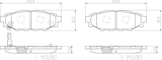 Brembo P78020N - Kit de plaquettes de frein, frein à disque cwaw.fr