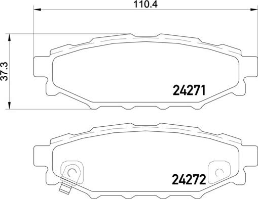 Brembo P 78 020 - Kit de plaquettes de frein, frein à disque cwaw.fr