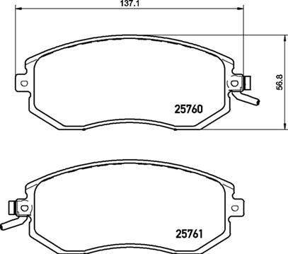 Brembo P78027N - Kit de plaquettes de frein, frein à disque cwaw.fr