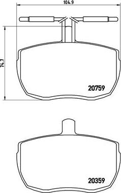 Brembo PA6004 - Kit de plaquettes de frein, frein à disque cwaw.fr