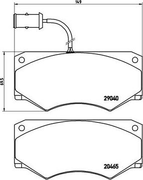 Brembo P A6 005 - Kit de plaquettes de frein, frein à disque cwaw.fr