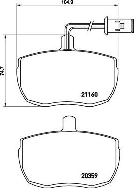 Brembo P A6 006 - Kit de plaquettes de frein, frein à disque cwaw.fr