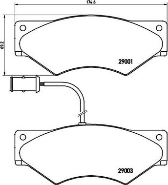 Brembo P A6 007 - Kit de plaquettes de frein, frein à disque cwaw.fr