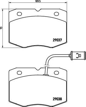 Brembo P A6 014 - Kit de plaquettes de frein, frein à disque cwaw.fr