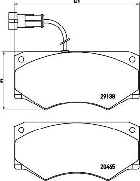 Brembo P A6 016 - Kit de plaquettes de frein, frein à disque cwaw.fr