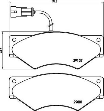 Brembo P A6 018 - Kit de plaquettes de frein, frein à disque cwaw.fr