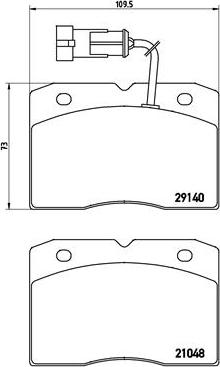 Brembo P A6 020 - Kit de plaquettes de frein, frein à disque cwaw.fr