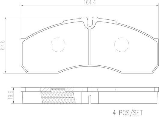 Brembo PA6022N - Kit de plaquettes de frein, frein à disque cwaw.fr