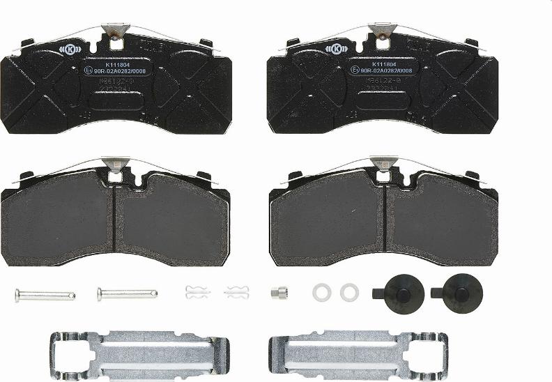 Brembo P A6 128S - Kit de plaquettes de frein, frein à disque cwaw.fr