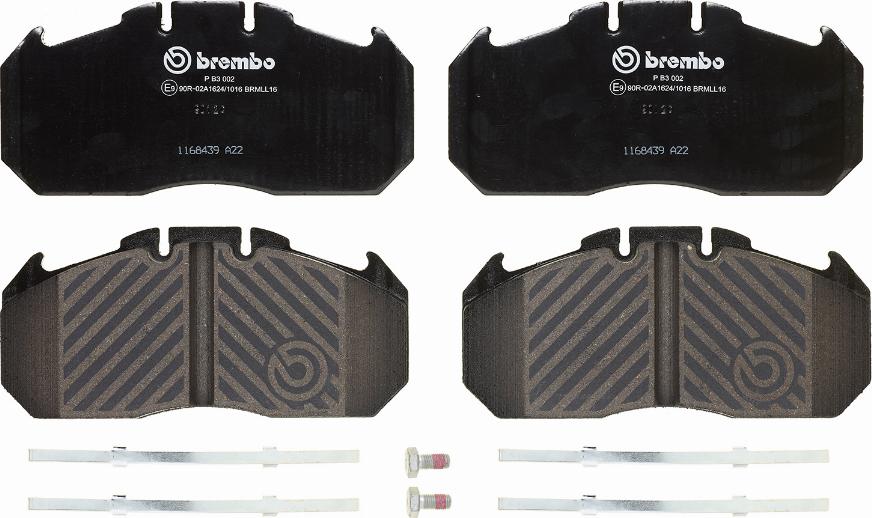 Brembo P B3 002 - Kit de plaquettes de frein, frein à disque cwaw.fr