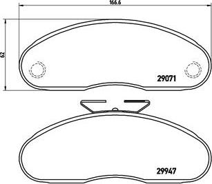 Brembo P B7 001 - Kit de plaquettes de frein, frein à disque cwaw.fr