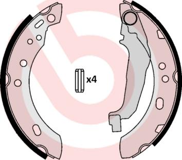 Brembo S 56 507 - Jeu de mâchoires de frein cwaw.fr