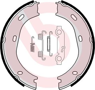 Brembo S 50 501 - Jeu de mâchoires de frein, frein de stationnement cwaw.fr