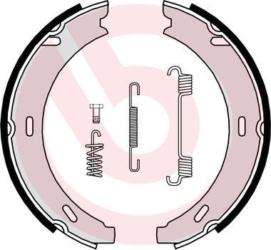 Brembo S 50 502 - Jeu de mâchoires de frein, frein de stationnement cwaw.fr