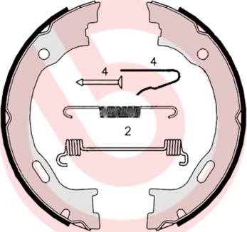 Brembo S 50 515 - Jeu de mâchoires de frein, frein de stationnement cwaw.fr