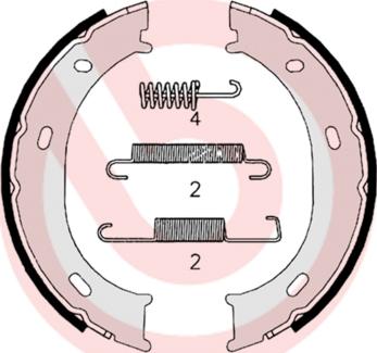 Brembo S 50 510 - Jeu de mâchoires de frein, frein de stationnement cwaw.fr