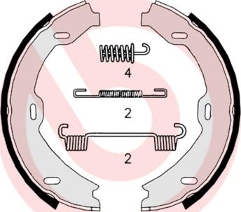 Brembo S 50 518 - Jeu de mâchoires de frein, frein de stationnement cwaw.fr