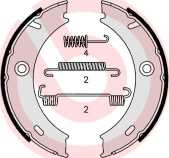 Brembo S 50 512 - Jeu de mâchoires de frein, frein de stationnement cwaw.fr