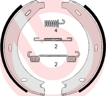 Brembo S 50 517 - Jeu de mâchoires de frein, frein de stationnement cwaw.fr