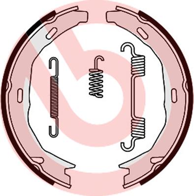 Brembo S 50 522 - Jeu de mâchoires de frein, frein de stationnement cwaw.fr