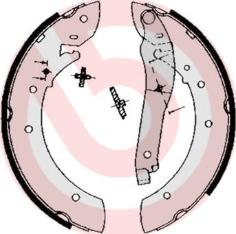 Brembo S 61 508 - Jeu de mâchoires de frein cwaw.fr