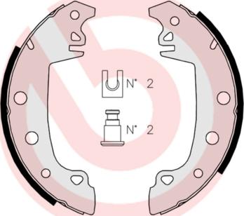 Brembo S 68 507 - Jeu de mâchoires de frein cwaw.fr