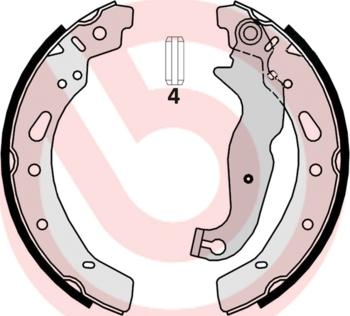 Brembo S 24 540 - Jeu de mâchoires de frein cwaw.fr