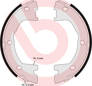 Brembo S A6 506 - Jeu de mâchoires de frein, frein de stationnement cwaw.fr