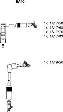 Bremi 9A10 - Kit de câbles d'allumage cwaw.fr