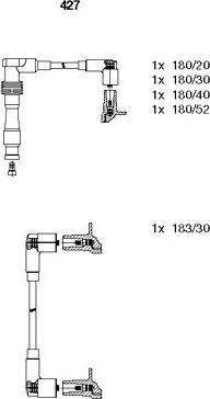 Bremi 427 - Kit de câbles d'allumage cwaw.fr