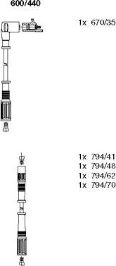 Bremi 600/440 - Kit de câbles d'allumage cwaw.fr