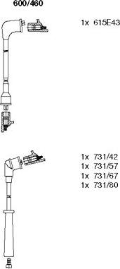 Bremi 600/460 - Kit de câbles d'allumage cwaw.fr