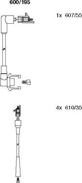 Bremi 600/195 - Kit de câbles d'allumage cwaw.fr