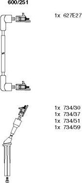 Bremi 600/251 - Kit de câbles d'allumage cwaw.fr