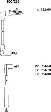 Bremi 800/259 - Kit de câbles d'allumage cwaw.fr