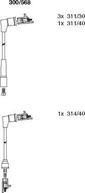 Bremi 300/568 - Kit de câbles d'allumage cwaw.fr