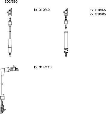 Bremi 300/530 - Kit de câbles d'allumage cwaw.fr