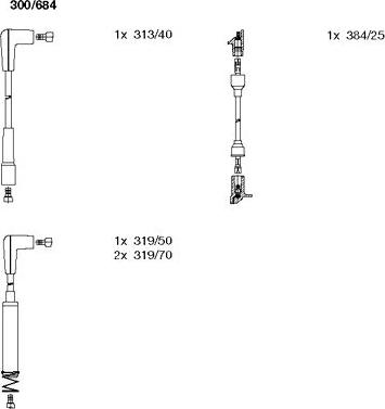 Bremi 300/684 - Kit de câbles d'allumage cwaw.fr