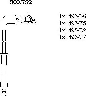 Bremi 300/753 - Kit de câbles d'allumage cwaw.fr