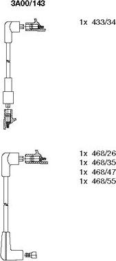 Bremi 3A00/143 - Kit de câbles d'allumage cwaw.fr