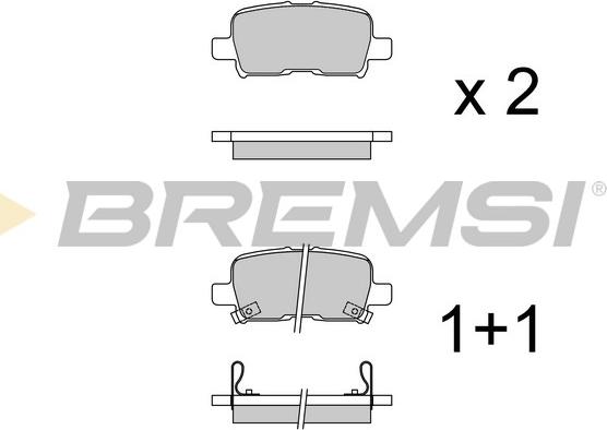 Bremsi BP3996 - Kit de plaquettes de frein, frein à disque cwaw.fr